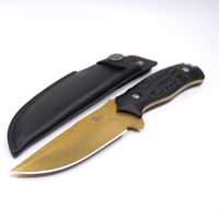 Wholesale Special Gilded Tactical Knife Straight Bowie Knives cr13 Stainless Steel Fixed Blade Alumium Handle Hunting Camping EDC Tools