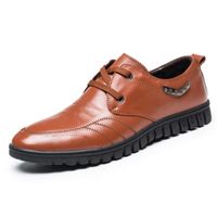 Wholesale 2017 HOT Big US size man dress shoe Flat Shoes Luxury Men s Business Oxfords Casual Shoe Black Brown Cow Leather Dress Shoes
