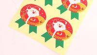 Wholesale new arrival Christmas Santa Claus reindeer medal decoration gift packing sticker cookie candy bag cake box paster