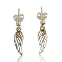 Wholesale Earrings sale jewelry stud S925 Sterling silver fits diy style jewellery feather best quality aleer125
