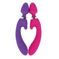 Wholesale Sex Toys For Couples Powerful Dual AV Vibrators For Women USB Rechargeable Multi Speed Magic Wand Body Massager Electric Vibrator