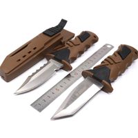 Wholesale Fixed Blade Diving Tactical Knife C Steel Blade With Multipurpose Scabbard Survival Hunting Knives Camping Outdoor EDC Tools