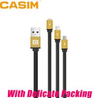 Wholesale 3in1 kit Micro USB Cable Runnng Series Chaging Wire for Samsung s6 s7 S8 Type C HUAWEI Sony HTC With Retail Package