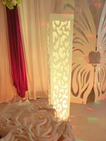 Wholesale 6pcs Luxury wedding t road column resin plastic wedding decoration Wedding carved pillar stand with warm white LED light