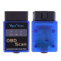 Wholesale Mini ELM327 V2 Bluetooth HH OBD Advanced OBDII OBD2 ELM Auto Car Diagnostic Scanner code reader scan tool blue hot sale