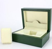 Wholesale high quality Wooden Box Green Watchs Boxes Gift Box Crown logo Wooden box with Brochures cards Wooden boxs