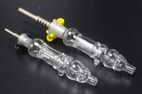 Wholesale New CSYC Straws Percolator Glass Water Pipes With mm mm Titanium Nail Real Quartz Nail Concentrate Dab Rig Glass Pipes Bongs