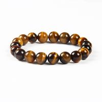 Wholesale mm Natural Tiger Eye Round Stone Beads Bracelet Jewelry Hot Sale For Women and Men Gift