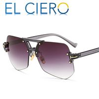 Wholesale EL CIERO High Quality Fashion Sun Glasses For Men Women Designer Sunglasses Rimless Glasses Modern Stylish Pilot Shades Eyewear UV400