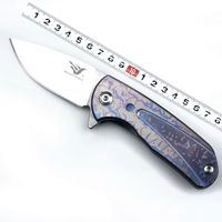 Wholesale Camping Pocket Clip Knife Titanium Alloy Handle S35VN Blade Multipurpose Folding Knife Outdoor Knife Tool with Leather Sheath and Gift Box