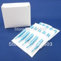 Wholesale One Box Of Round Size Blue Disposable Short Tattoo Tips Nozzle Supply BSDT A RT