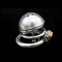 Wholesale Hot New Super Small Male Chastity Device Adult Cock Cage with Urethral Catheter BDSM Sex Toys Stainless Steel Chastity Device G130