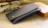 Wholesale New women mens long style Genuine cow leather designer wallets restoring ancient thin mobile phone clasp card bags popular clutch purse no40