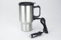 Wholesale Car Heating Cup Auto Heating Vacuum Bottle Electric Kettle Cars Thermal Heater Water Canteen Boiling Auto Accessories Stainless Steel Cups