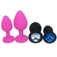 Wholesale Rhinestone Butt Plug Massager Erotic Hot Sex Toys for Men Woman Adult Products Anal Plug Silicone