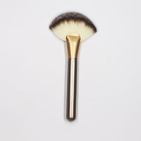 Wholesale Fan shape colorful wood long handle powder brush blush brushes single piece makeup tools DHL