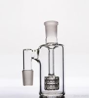 Wholesale 18 mm ash catcher Percolator oil rigs perc inches for glass bongs pipes hookahs recycler two functions hand blown glass