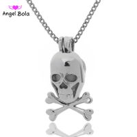 Wholesale 5 Styles in stock kgp Fashion Skull elves cages DIY pearl gem beads locket cages Pendant necklace