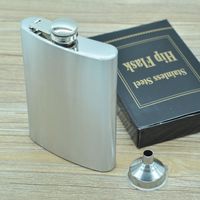 Wholesale Stainless Steel Hip Flask Portable Outdoor flagon Whisky Stoup Wine Pot Alcohol Bottles Beer Cups With Small Funnel WX C50