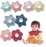 Wholesale 12 Design cartoons Flower Shape Baby Bandana Drool Bibs Thicken JeeMax New Release Saliva Towel Unisex Organic Cotton Gift Set for Baby