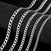 Wholesale 10pcs jewelry mm mm mm in bulk Fashion Figaro Link Chain Stainless Steel Necklace Chain Lsilver tone women men