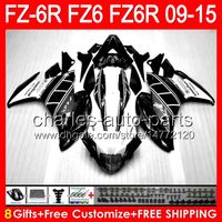 Wholesale gloss black gifts For YAMAHA FZ6R FZ6N FZ6 NO69 FZ R FZ R black white Fairing