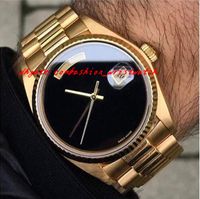 Wholesale luxury men watch automatic movement big black face mechanics mens watches sapphire original k gold stainless steel clasp mens watch mm