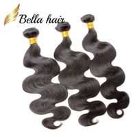 Wholesale BellaHair Unprocessed Peruvian Human Hair Extensions Natural Color A Queen Weave Bundles Body Wave Weft