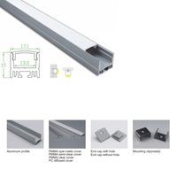 Wholesale 10 X M sets U shape led aluminum profile and Anodized silver led channel extrusion for ceiling or Recessed wall lighting