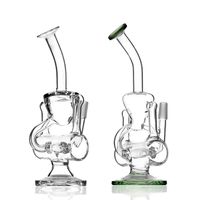 Wholesale 9 quot Amazing Hookah Recycler concentrated oil rigs Glass dabbers water bong