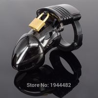 Wholesale CB Male Chastity Device With Adjustable Penis Ring Chastity Belt Cock Cage Bondage Sex Toys Dildo Lock For Men Sex Products Plastic Black