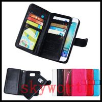 Wholesale For iphone X XS XR Max Plus Samsung Galaxy Note S9 S10 Plus Wallet Leather Case Magnetic Detachable Card Slots