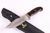 Wholesale Hunting A37 Nylon Tang Knife with Collection Wood Handle Tactical HRC Bowie Case Browning Survival Pocket Straight Cr13 Camping Ebon Corl
