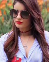Wholesale new fashion women design sunglasses round sunglasses bling crystal frame ultralight summer style fashion style top quality