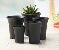 Wholesale 4 Inch Diameter Inch Height Dull Polish Plastic Pots for Plants Cuttings Seedlings Pack Durable Living Garden Planters