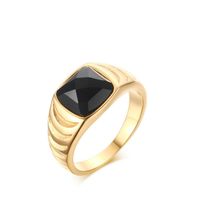 Wholesale Meaeguet High quality agate men s rings Gold Color engagement rings for boy men round ring jewelry RC