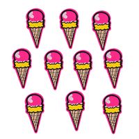 Wholesale DIY pink ice cream embroidered patches for clothing iron on patch sewing supplies accessories badge on clothes applique iron on patch