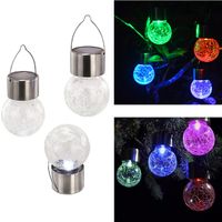 Wholesale led Solar Power LED Light Waterproof Color Changing LED lamp Ball Lighting Outdoor Hanging Garden Light Countryard Decoration