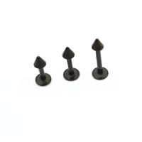Wholesale Black Labret Ring Lip Stud Bar Spike Surgical Steel Gauge Popular Body Piercing Jewelry Cartiliage Tragus Monroe