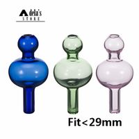 Wholesale Colored Glass Bubble Carb Cap Ball Dome smoke Quartz Thermal Banger Nails Dab Rig Colorful Universal Green Purple Pink Blue Clear