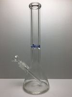 Wholesale Superior Heavy Thickness beaker Glass bongs water pipe quot height Clear Color with Glass Bowl min frees shipping
