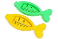 Wholesale P J Cute Baby Infant Bath Tub Water Temperature Tester Toy Fish Shaped Thermometer packs Green or Yellow