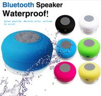 Wholesale 2015 Portable Waterproof Wireless Bluetooth Speaker Shower Car Handsfree Receive Call mini Suction IPX4 speakers box player Mic Promotion
