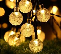 Wholesale Hot hot style LED solar ball light string of Christmas decorations Holiday party celebration garden decoration