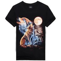 Wholesale New Arrive Fashion Design Summer Men T shirt The Fox Group Under the Moon Print Short Sleeve Men T Shirt