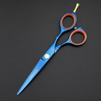 Wholesale Hair Scissors Cutting styling tool Salon Hairdressing shears black blue rainbow golden INCH Retail Simple packing New