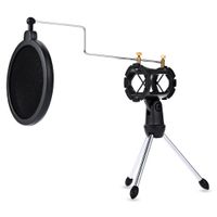 Wholesale PS Adjustable Desktop Tripod Studio Condenser Stand for Microphone Mic with Windscreen Filter Cover