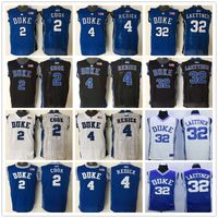 Wholesale NCAA Cheap Mens Duke Blue Devils Christian Laettner Jersey Blue Redick White Cook College Basketball Jerseys