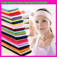 Wholesale 2017 New Unisex Stretch Headband Fashion Towel Fabric Exercise Sweat Head Hairbands Stretch Headband Turban Head Wrap