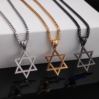 Wholesale Jewelry Magen Star of David Pendant Necklace Israel Necklace box chain